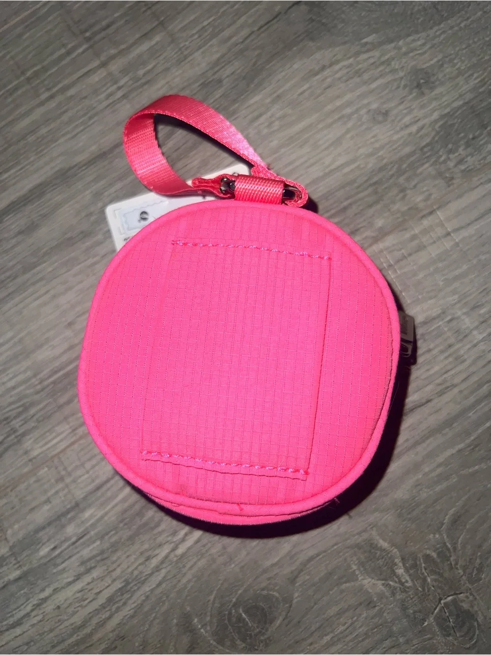 NWT lululemon athletica Bright Pink Round Logo Coin Pouch